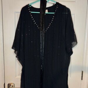 Monroe & Main Black Dress with Beaded Accents
